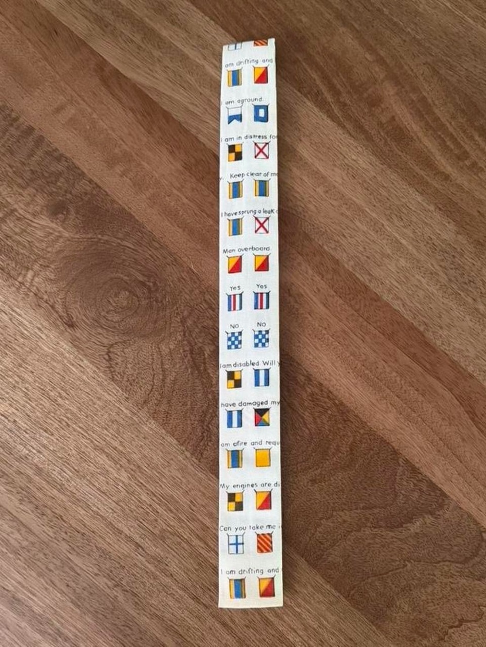 Rooster 1960s Nautical Signal Skinny Square Tie